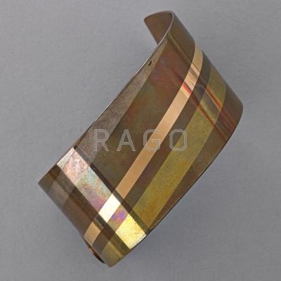 Appraisal: TIFFANY CO COPPER AND MIXED METAL CUFF Cuff bracelet with