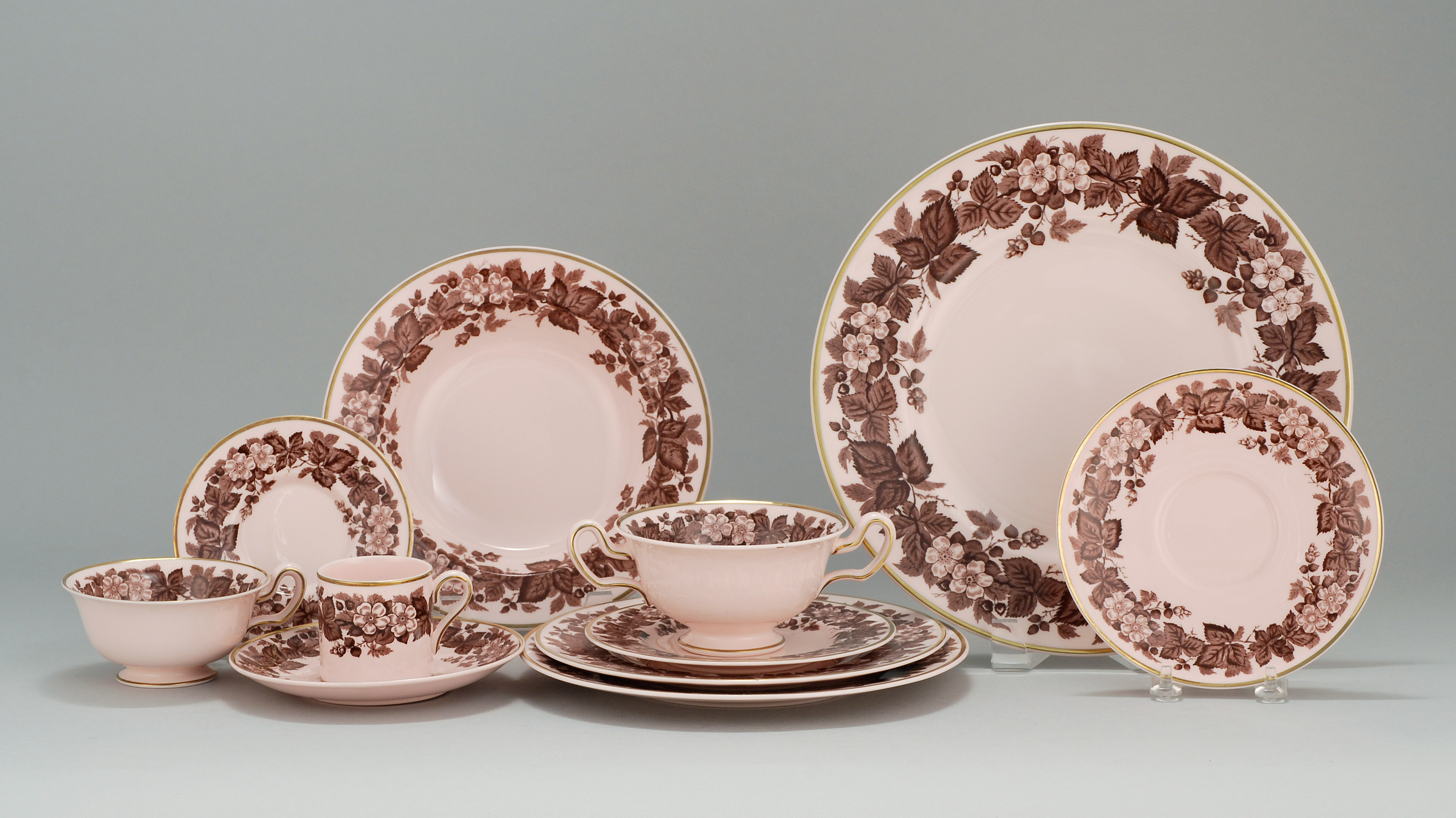 Appraisal: WEDGWOOD CHINA SERVICE FOR EIGHT In the Bramble-Alpine pattern Includes