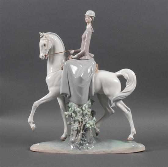 Appraisal: Lladro porcelain Woman on Horse ''Amazona'' modeled as woman in