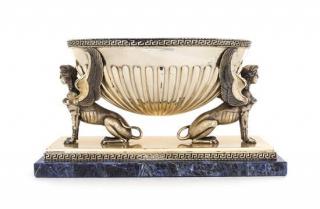 Appraisal: A Italian Neoclassical Silver and Lapis Lazuli Centerpiece Bowl Johannes