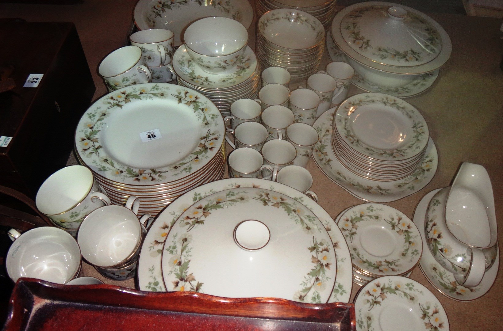 Appraisal: A Royal Doulton dinner service in the Clairmont pattern