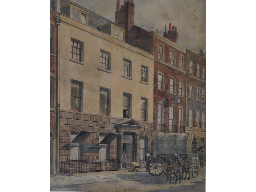 Appraisal: W Walcot - Georgian street scene outside the offices of