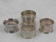 Appraisal: A mixed lot comprising three English and one German hallmarked