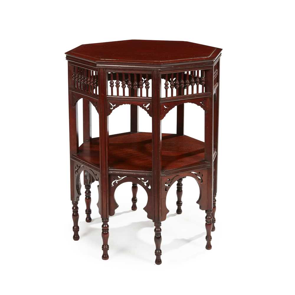 Appraisal: LIBERTY CO LONDON ATTRIBUTED MAKER ANGLO-MORESQUE OCCASIONAL TABLE CIRCA mahogany