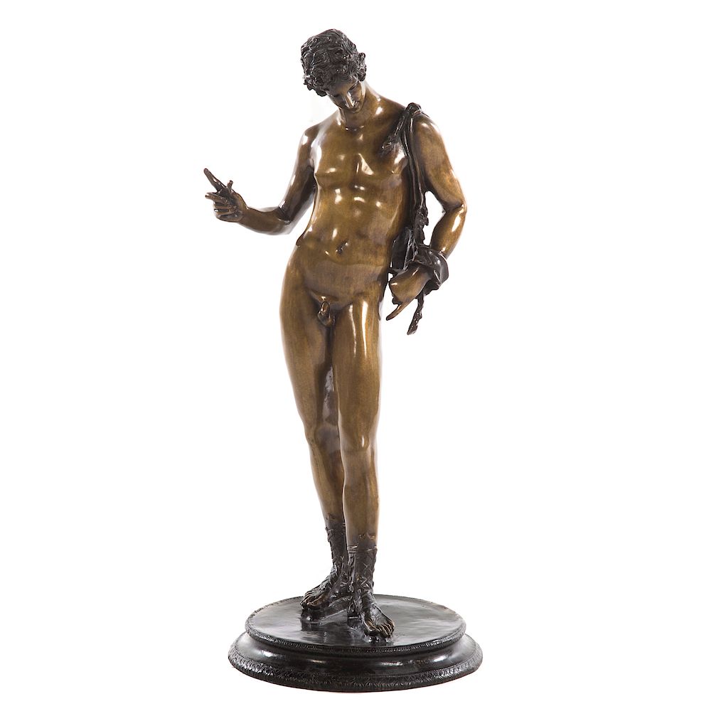 Appraisal: Grande Tour Bronze Of Dionysus after antique original dated on