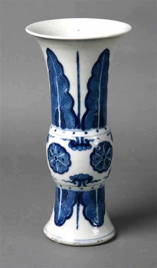 Appraisal: A Chinese Porcelain Beaker Vase Kangxi having flared mouth rim