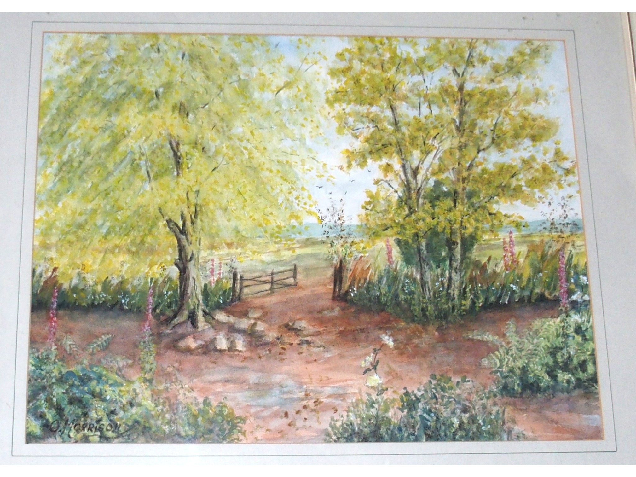 Appraisal: O MORRISON Pastoral scene signed watercolour