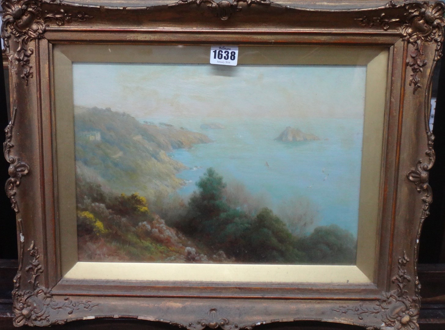 Appraisal: Albert Starling fl - The Thatcher Rock Torquay oil on