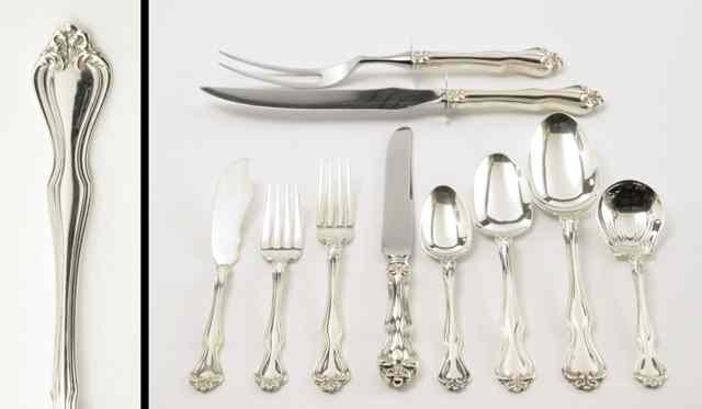 Appraisal: PIECE WESTMORLAND STERLING FLATWARE SET plus storage chest Flatware in