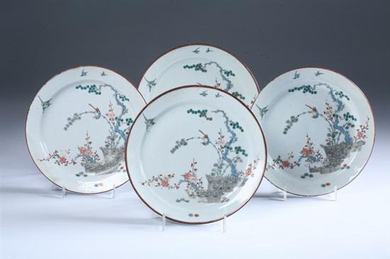 Appraisal: TWO CHINESE WUCAI PORCELAIN PLATES Kangxi period Each painted to