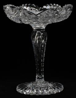 Appraisal: CUT GLASS COMPOTE BRILLIANT PERIOD CIRCA CUT GLASS COMPOTE BRILLIANT