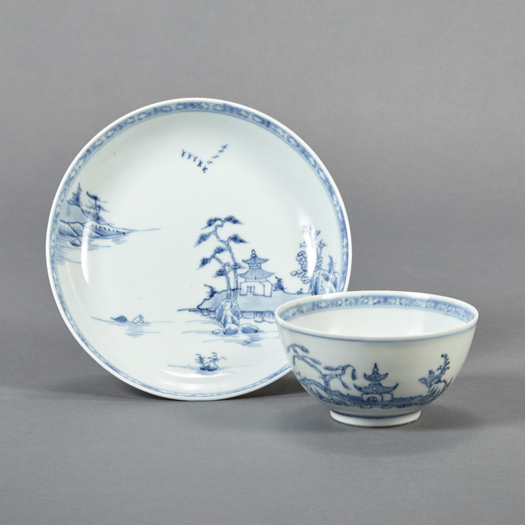 Appraisal: Two Chinese Blue and White Porcelain Articles Comprising a bowl