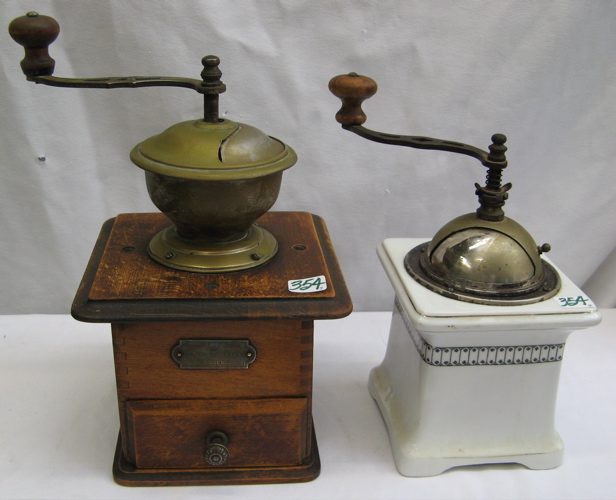 Appraisal: TWO TH CENTURY COUNTRY KITCHEN ACCESSORIES Both are German counter-top