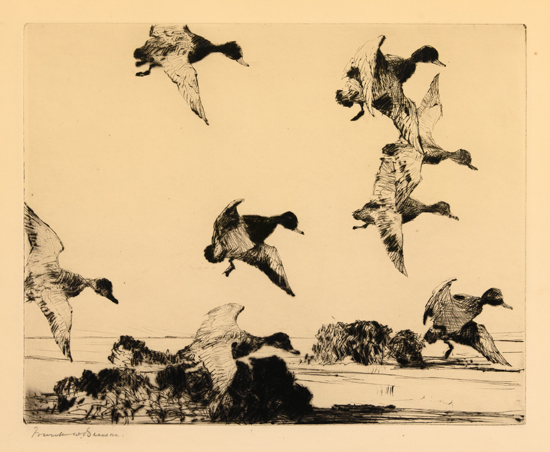 Appraisal: FRANK W BENSON Group of etchings with drypoint Old Squaws