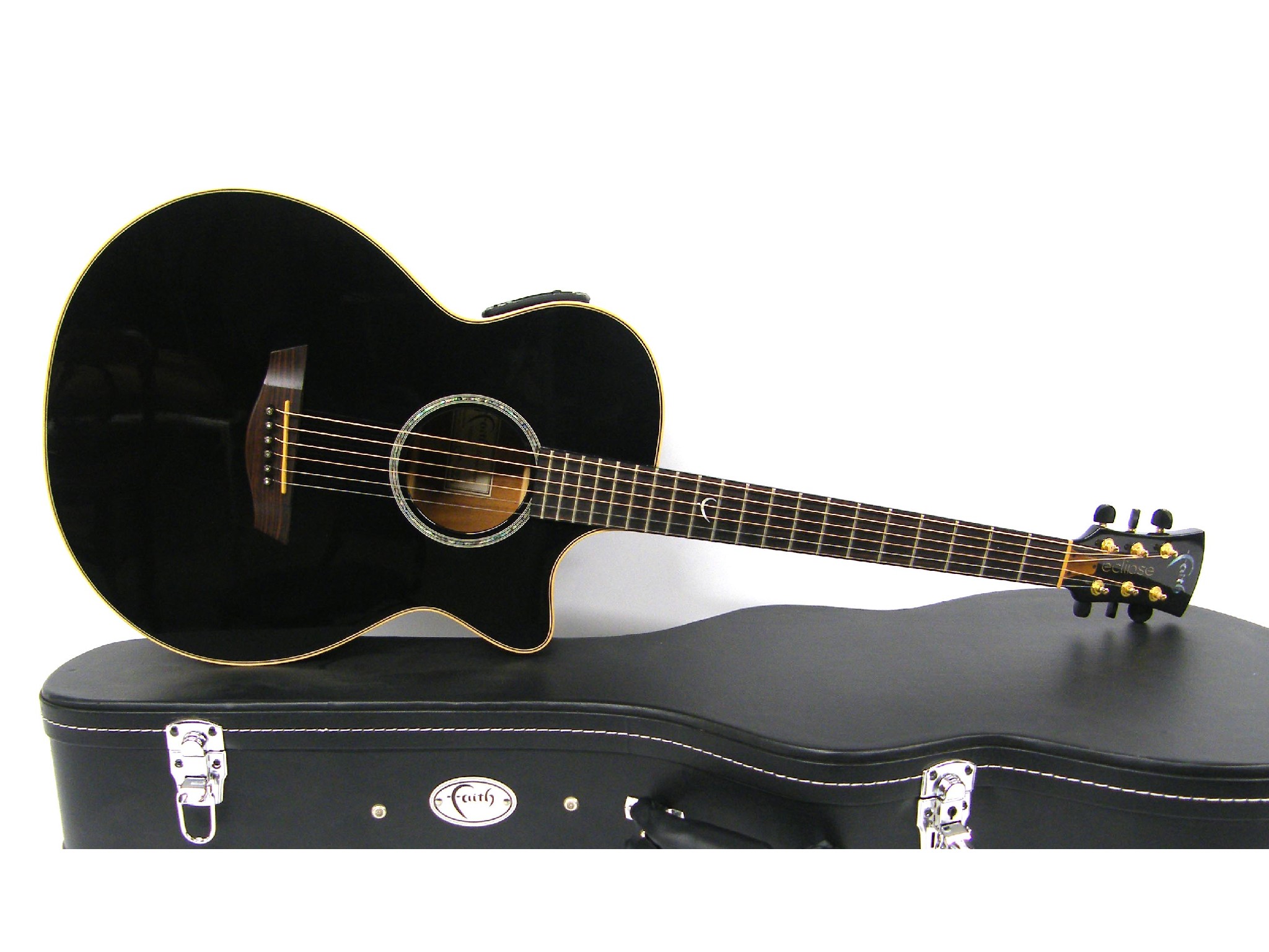 Appraisal: Faith Eclipse Series Venus electro-acoustic guitar ser no black finish