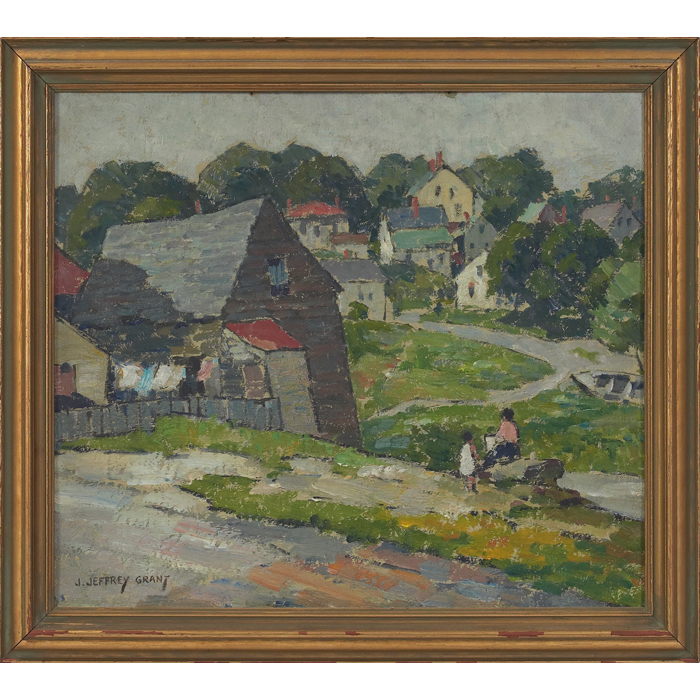 Appraisal: James Jeffrey Grant American - ''Lanesville '' c oil on