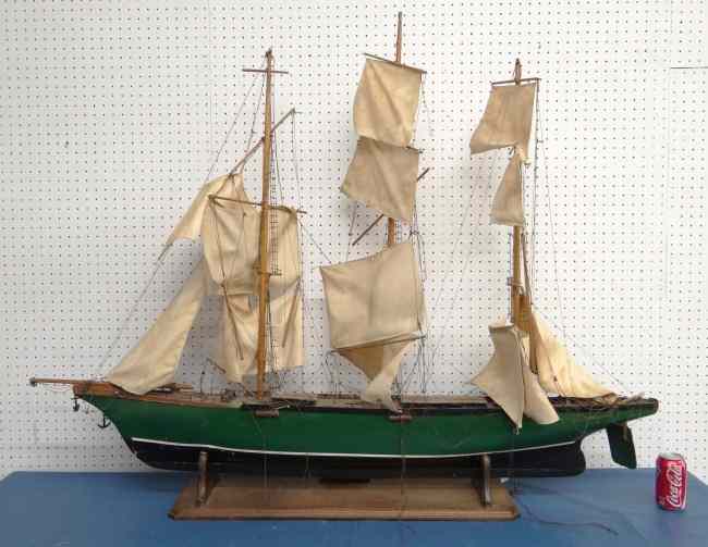 Appraisal: Early painted boat model '' W '' Ht