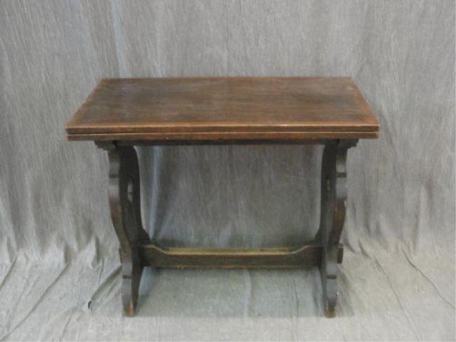 Appraisal: Oak Arts and Crafts Flip Top Table From a prominent