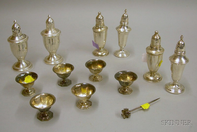 Appraisal: Sterling and Sterling Weighted Table and Personal Items three pairs