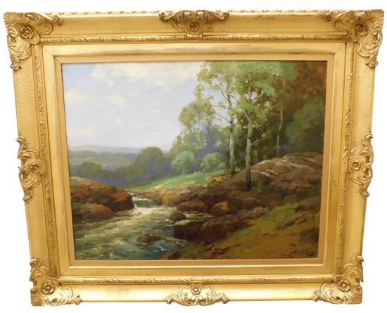 Appraisal: Walter C Hartson American - Trout Brook oil on canvas