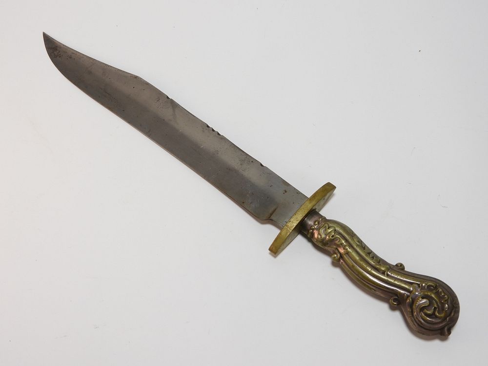 Appraisal: Unmarked Bowie Knife Probably England C s- s Table cutlery-style