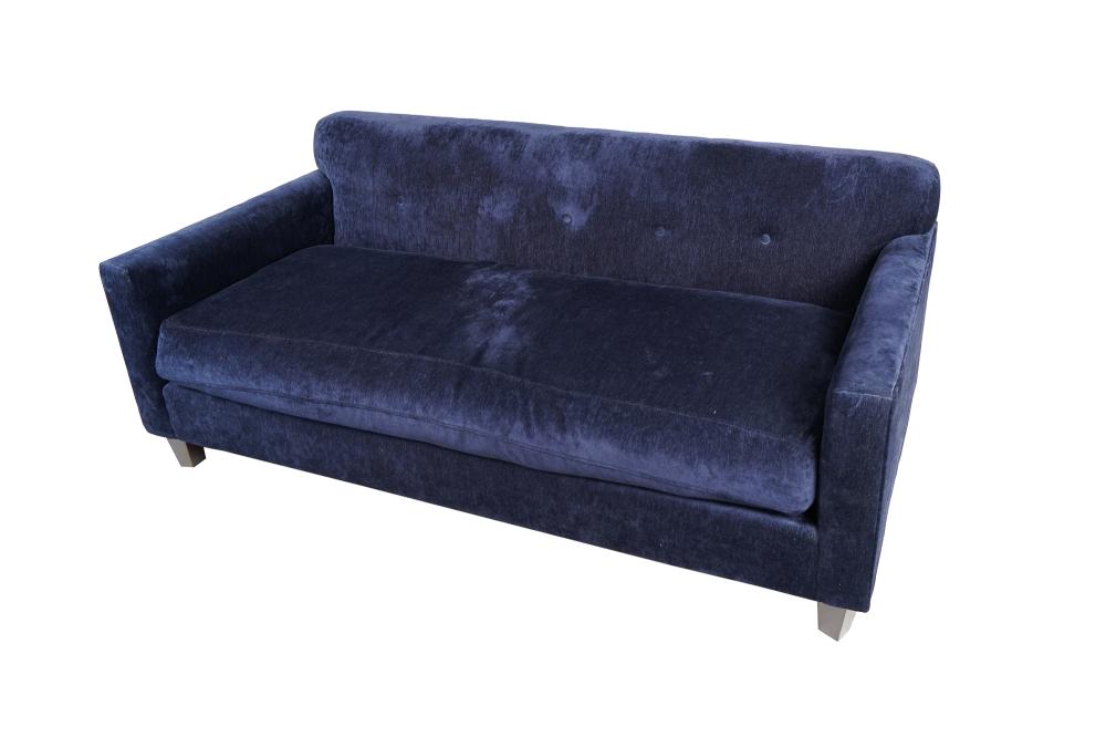 Appraisal: BLUE UPHOLSTERED SOFA inches wide inches deep inches high Condition