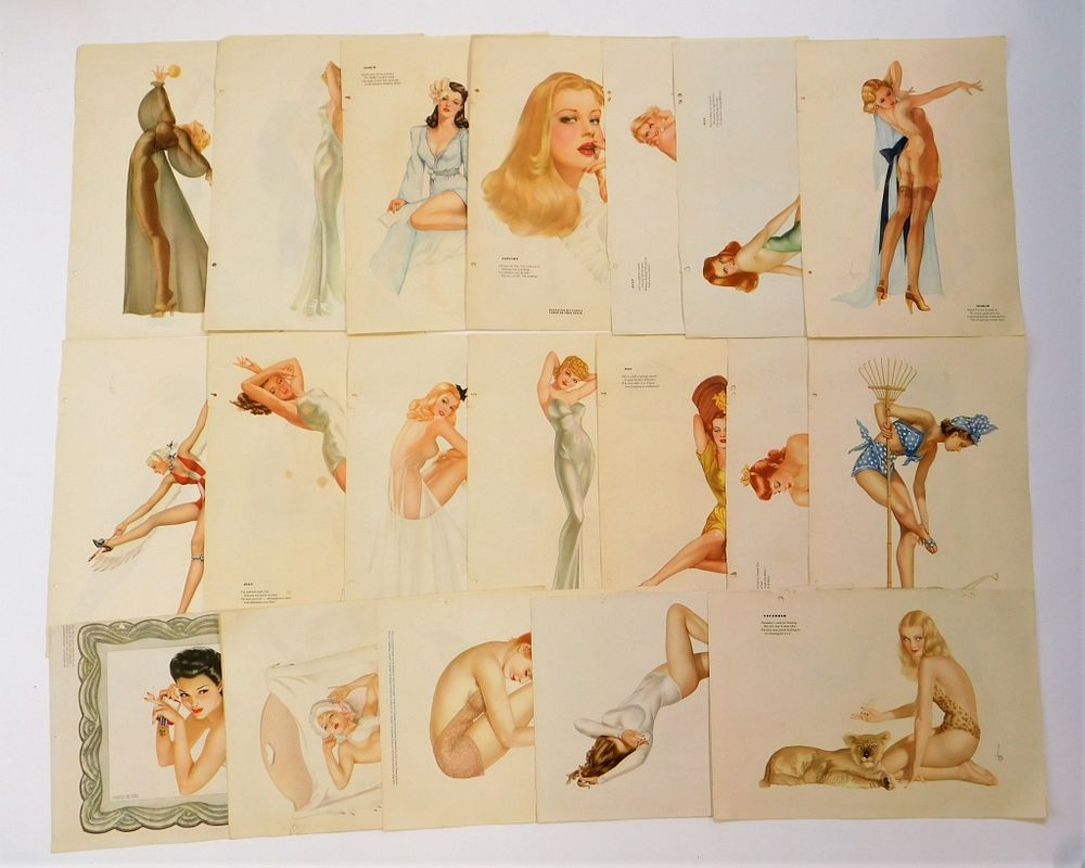 Appraisal: Alberto Vargas Pinup Calendar Lithographs Alberto Vargas New York California