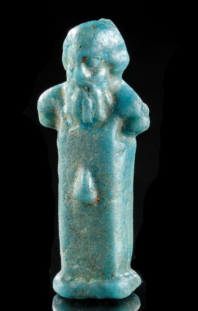 Appraisal: Rare Egyptian Glazed Faience Herm Amulet ex Sotheby's Egypt Late