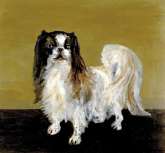 Appraisal: British school th century PORTRAIT OF KING CHARLES SPANIEL oil