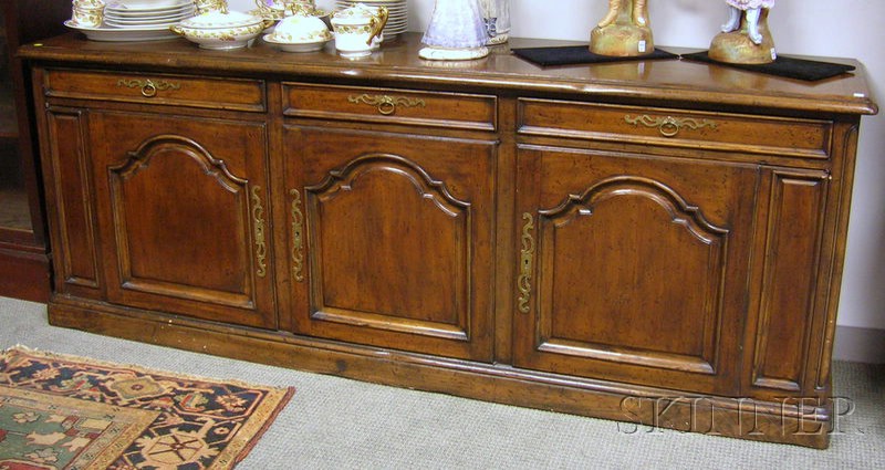 Appraisal: Spanish-style Walnut Credenza ht lg dp in