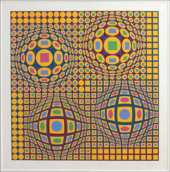 Appraisal: VICTOR VASARELY HUNGARIAN - UNTITLED Lithograph edition Pencil signed LR