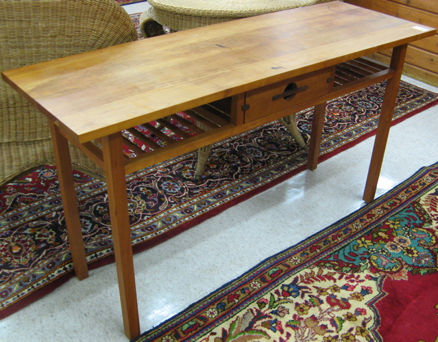 Appraisal: ARTS CRAFTS STYLE CHERRYWOOD HALLWAY TABLE M T Maxwell Furniture