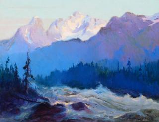 Appraisal: SYDNEY LAURENCE - The Rapids of the Tokositna River oil