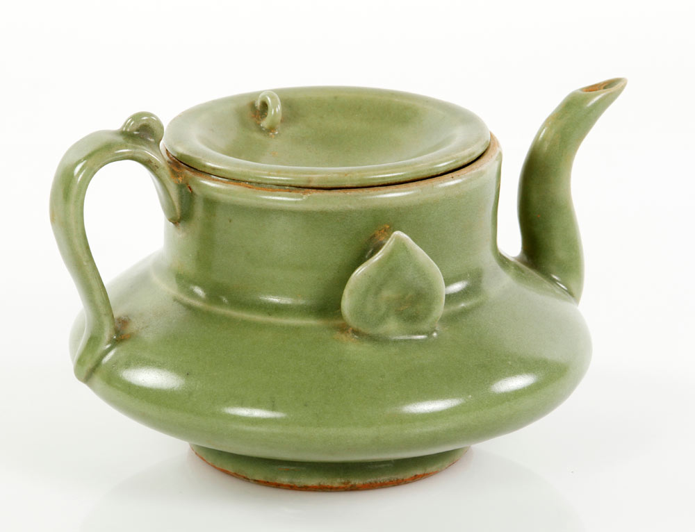 Appraisal: - Chinese Glazed Tea Pot Chinese tea pot with celadon