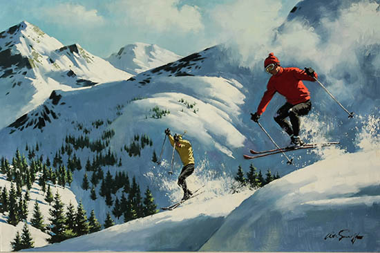 Appraisal: Arthur Sarnoff American - Over the Moguls Signed Arthur Sarnoff