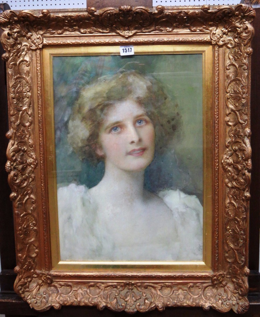 Appraisal: Reginald Barber - Portrait of a lady watercolour signed with