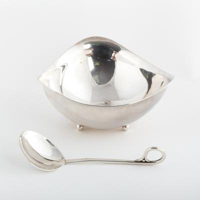 Appraisal: Geoffrey Bellamy British - a silver triform bowl on three