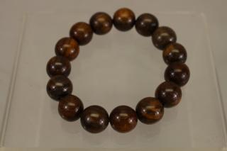 Appraisal: Carved Wooden Bead Bracelet Carved Wooden Bead Bracelet Width in