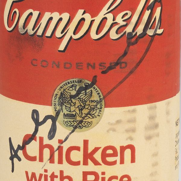 Appraisal: ANDY WARHOL AMERICAN - x Campbell's Condensed Chicken with Rice