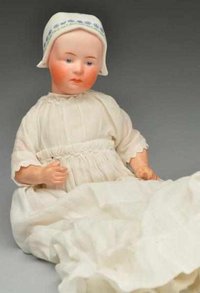 Appraisal: Unusual Heubach Baby Stuart Character Doll Description German bisque socket