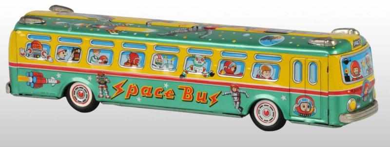 Appraisal: Tin Space Bus Friction Toy Description Japanese Circa s Working