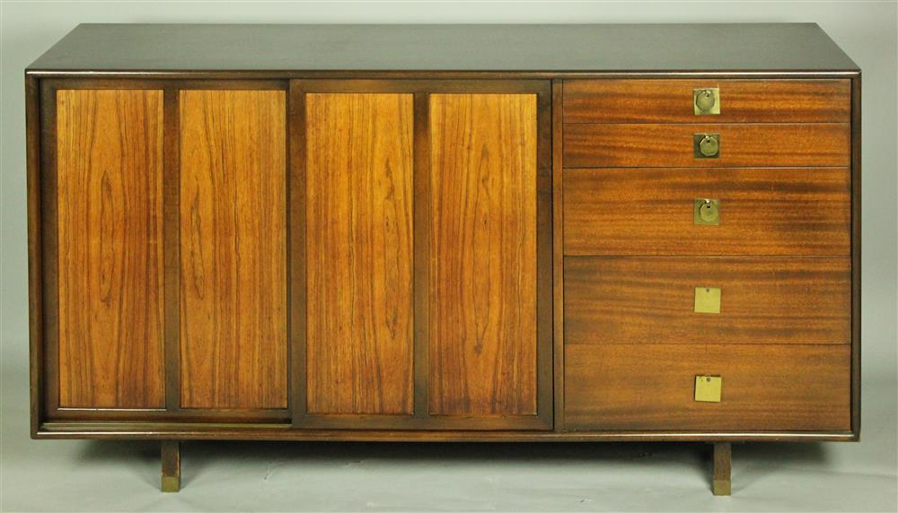 Appraisal: HARVEY PROBBER ROSEWOOD DANISH MID-CENTURY MODERN CREDENZA rosewood case with