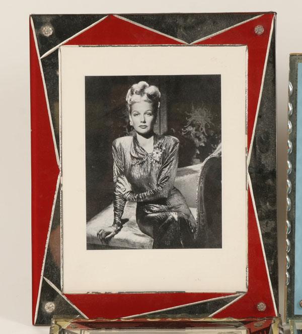 Appraisal: Four Art Deco frames including Hollywood leading ladies studio photos