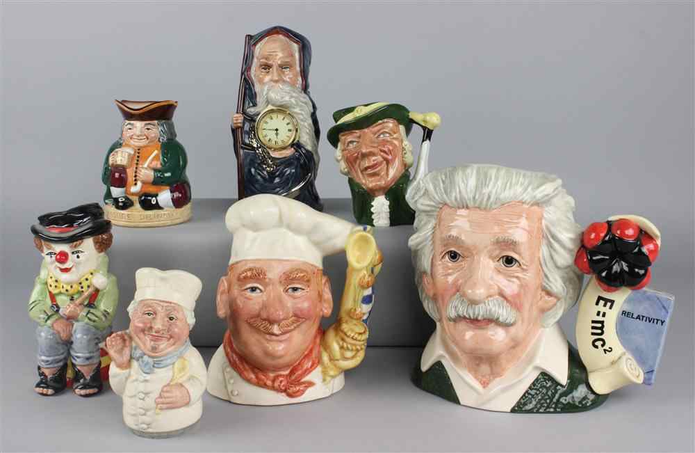 Appraisal: ROYAL DOULTON TOBY AND CHARACTER JUGS 'ALBERT EINSTEIN' D Old