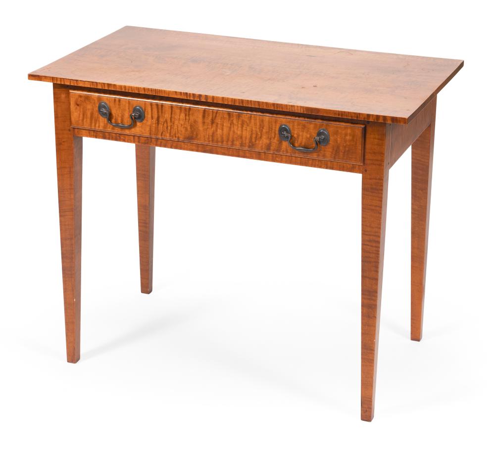 Appraisal: DAVID LEFORT HEPPLEWHITE-STYLE ONE-DRAWER TABLE MASSACHUSETTS TH CENTURY HEIGHT WIDTH