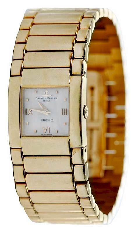 Appraisal: Baume Mercier for Tiffany kt Watch x mm case gold