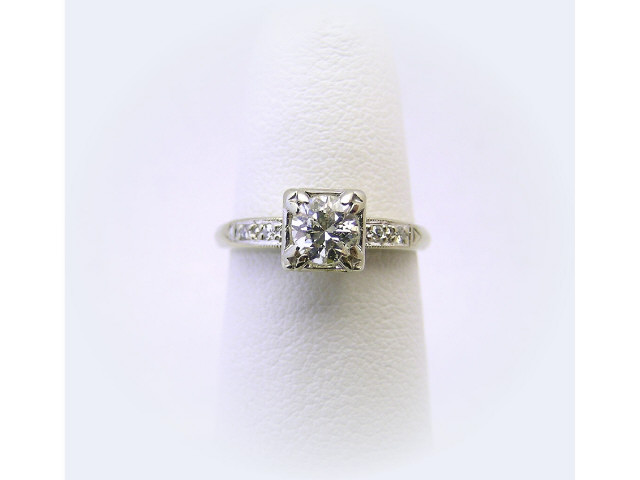 Appraisal: K white gold diamond Ring ct solitaire prong set with