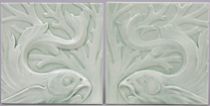 Appraisal: Pair of Ernst Teichert Tiles ca Early th Century Pair