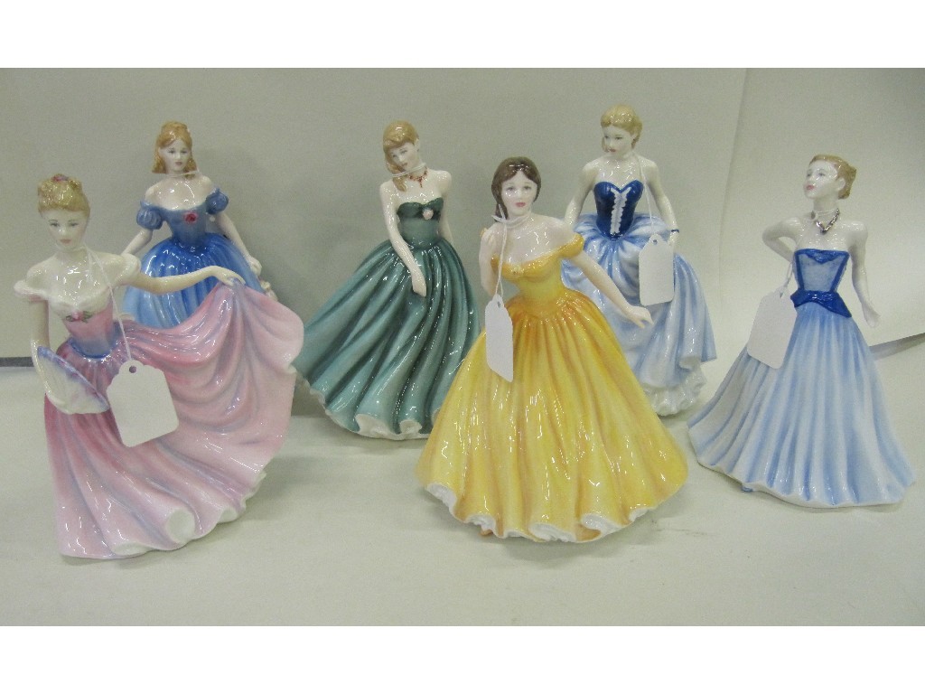 Appraisal: Six Royal Doulton figures Sarah HN Rachel HN Melissa HN