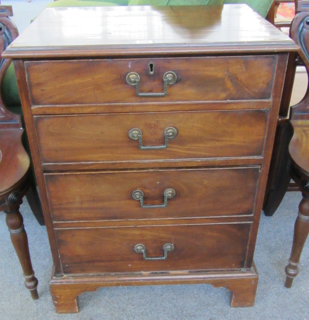 Appraisal: A George III mahogany adapted three drawer pedestal on bracket